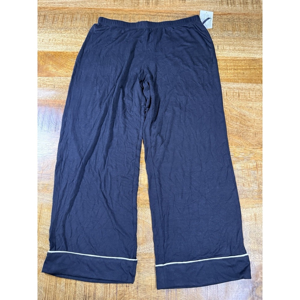 Nordstrom Rack Lounge Pants XS Black Wide Leg Pajama Stretch Casual NWT - Picture 1 of 6